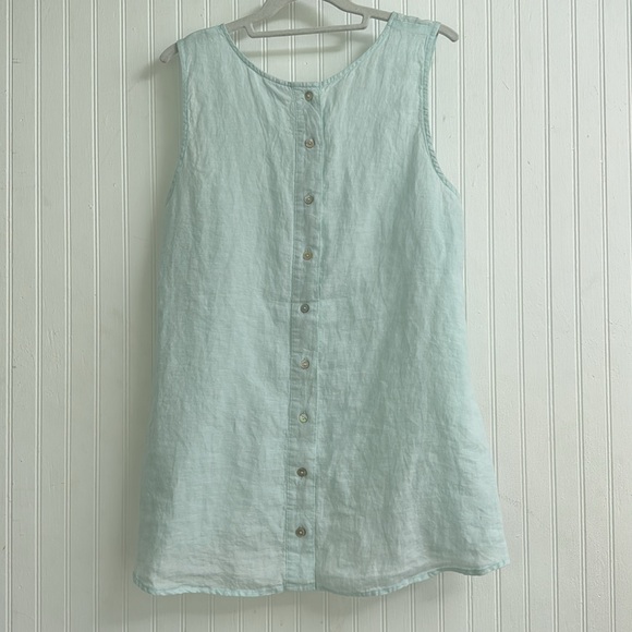 SIGRID OLSEN 100% LINEN SLEEVELESS TOP - Picture 2 of 5